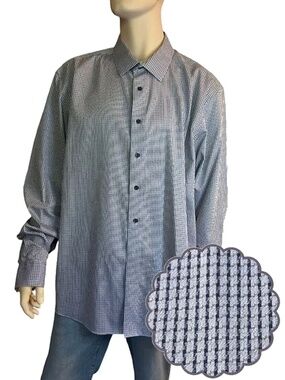 EGARA Dress Shirt Profilo Tessile 100% Cotton No Iron Men's Wearhouse NWOT